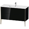 Картинка анонса товара «тумба под раковину duravit xviu xv44840b140 напольная 121 см черный глянцевый»