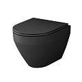 Унитаз подвесной AM.PM Spirit V2.0 C701700MBSC FlashClean с сиденьем микролифт, черный матовый Унитаз подвесной AM.PM Spirit V2.0 C701700MBSC FlashClean с сиденьем микролифт, черный матовый