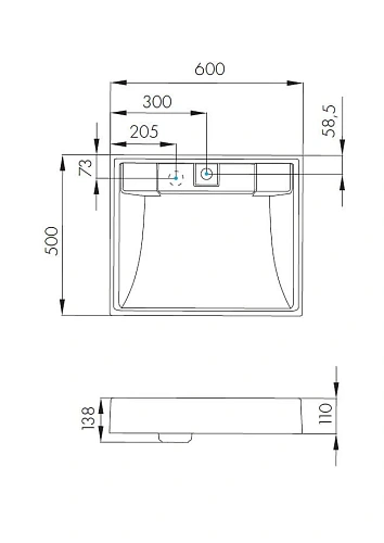 Раковина Aquaton Рейн 60 1A72103KRW010 Раковина Aquaton Рейн 60 1A72103KRW010