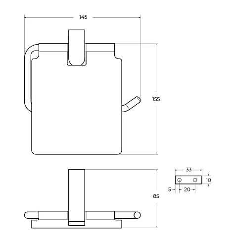 Держатель туалетной бумаги CEZARES SLIDER-PH-IN сатин Держатель туалетной бумаги CEZARES SLIDER-PH-IN сатин