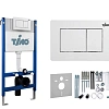 Комплект унитаза Timo KULO TWC-01+FP-004W+TK-403 белый с инсталляцией, клавишей смыва REKO белая с шумоизоляцией и креплениями Комплект унитаза Timo KULO TWC-01+FP-004W+TK-403 белый с инсталляцией, клавишей смыва REKO белая с шумоизоляцией и креплениями