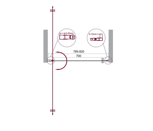 Душевая дверь BelBagno ETNA-B-1-80-C-Cr-90 80 см, профиль хром, стекло прозрачное Душевая дверь BelBagno ETNA-B-1-80-C-Cr-90 80 см, профиль хром, стекло прозрачное