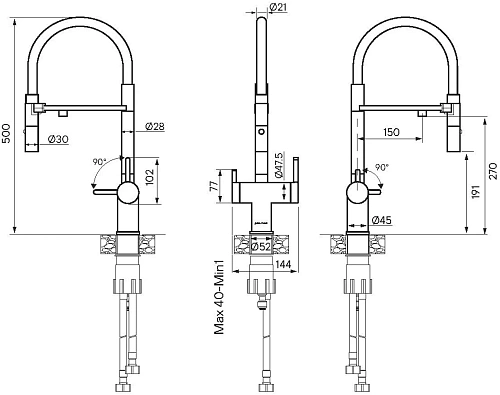 Смеситель для кухни Paulmark Gravity брашированная нерж.сталь Gr213888-BS Смеситель для кухни Paulmark Gravity брашированная нерж.сталь Gr213888-BS