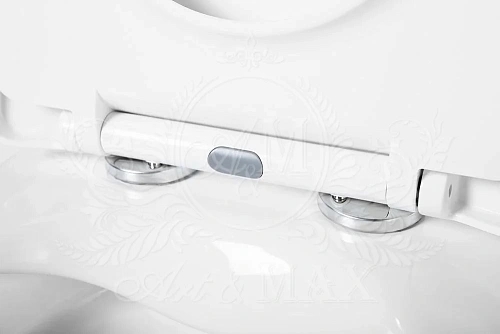 Крышка-сиденье ART&MAX AM016SC с микролифтом из дюропласта, быстросьемное с металлическим креплением АМ016SC Крышка-сиденье ART&MAX AM016SC с микролифтом из дюропласта, быстросьемное с металлическим креплением АМ016SC