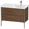 Картинка анонса товара «тумба под раковину duravit xviu xv44980b121 напольная 100 см орех темный»