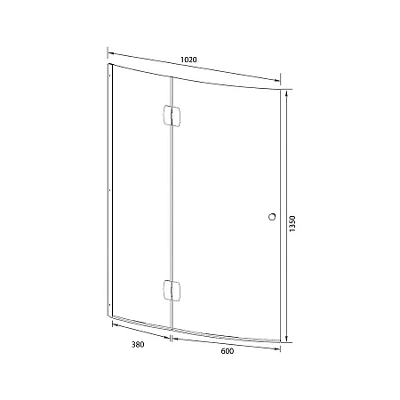 Шторка на ванну Aquanet AQ2 L, матовое стекло 00174017 Шторка на ванну Aquanet AQ2 L, матовое стекло 00174017