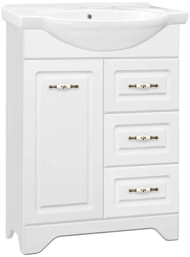 Тумба под раковину Style Line Олеандр-2 65 (3 ящ.) ЛС-00000047 Тумба под раковину Style Line Олеандр-2 65 (3 ящ.) ЛС-00000047