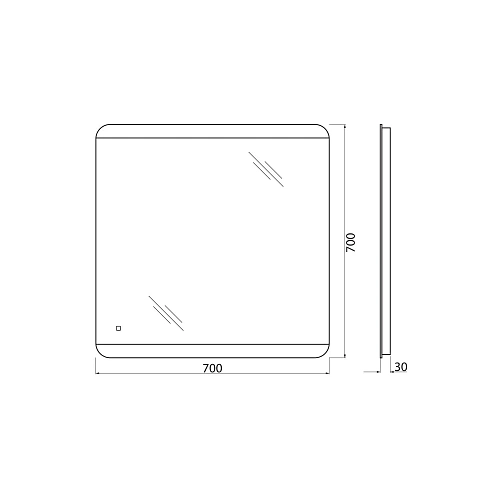 Зеркало BelBagno SPC-CEZ-700-700-LED-TCH 12W 220-240V 700x30x700 с подсветкой и сенсорным выключателем Зеркало BelBagno SPC-CEZ-700-700-LED-TCH 12W 220-240V 700x30x700 с подсветкой и сенсорным выключателем