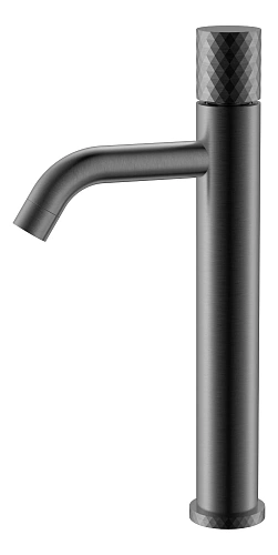 Смеситель для раковины Boheme STICK Gun Metal высокий с ручкой DIAMOND 122-GM графит Смеситель для раковины Boheme STICK Gun Metal высокий с ручкой DIAMOND 122-GM графит