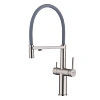 Смеситель для кухниRaglo R20.63.05 с подключением к фильтру, гибкий излив, сатин
