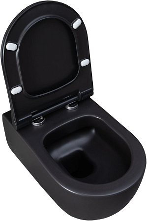 Унитаз подвесной Allen Brau Priority 4.31001.31 с крышкой, черный матовый