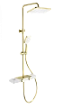 Душевая система Wonzon & Woghand с термостатом, брашированное золото (WW-B3552-BG) Душевая система Wonzon & Woghand с термостатом, брашированное золото (WW-B3552-BG)