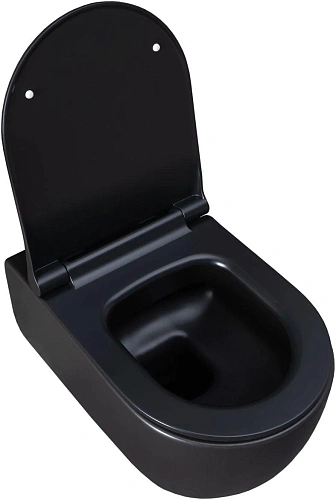 Унитаз подвесной Allen Brau Priority 4.31001.31 с крышкой, черный матовый Унитаз подвесной Allen Brau Priority 4.31001.31 с крышкой, черный матовый