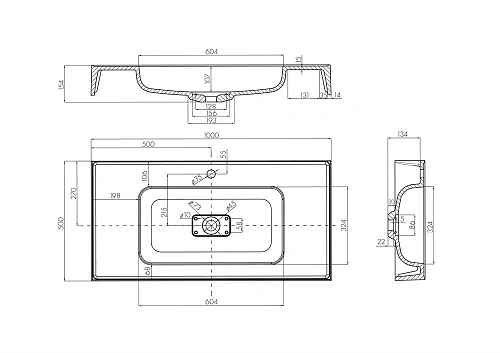 Раковина Aquaton Ричмонд 100 1A70603KRD010 Раковина Aquaton Ричмонд 100 1A70603KRD010