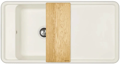 Кухонная мойка Aquaton Беллис 97 1A725132BS240 из литого мрамора, жемчуг Кухонная мойка Aquaton Беллис 97 1A725132BS240 из литого мрамора, жемчуг