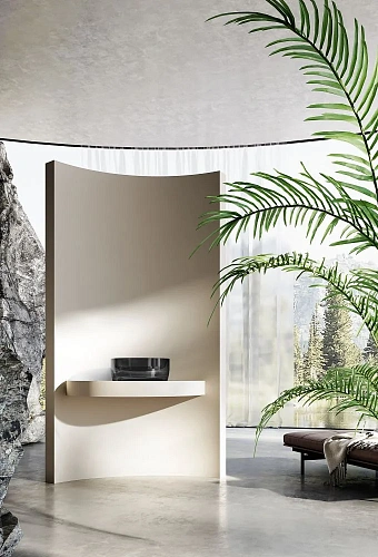 Раковина ABBER Kristall AT2804Onyx прозрачная, накладная, черная Раковина ABBER Kristall AT2804Onyx прозрачная, накладная, черная