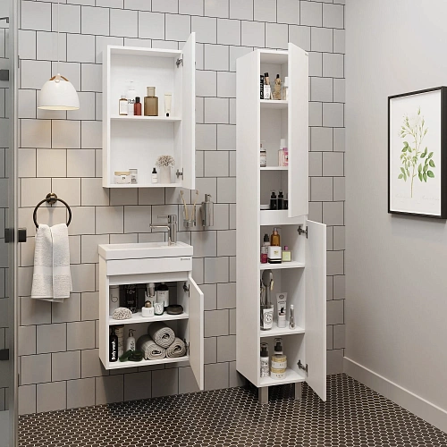 Тумба под раковину Onika Милтон 45 см 104513 подвесная, белая (для Фостер 45) Тумба под раковину Onika Милтон 45 см 104513 подвесная, белая (для Фостер 45)