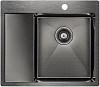 Кухонная мойка Paulmark FLANK PM225951-GMR вороненая сталь правая 590х510мм