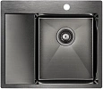 Кухонная мойка Paulmark FLANK PM225951-GMR вороненая сталь правая 590х510мм Кухонная мойка Paulmark FLANK PM225951-GMR вороненая сталь правая 590х510мм