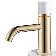 Детальная картинка товара «смеситель для раковины boheme stick 121-g-mr-w gold»
