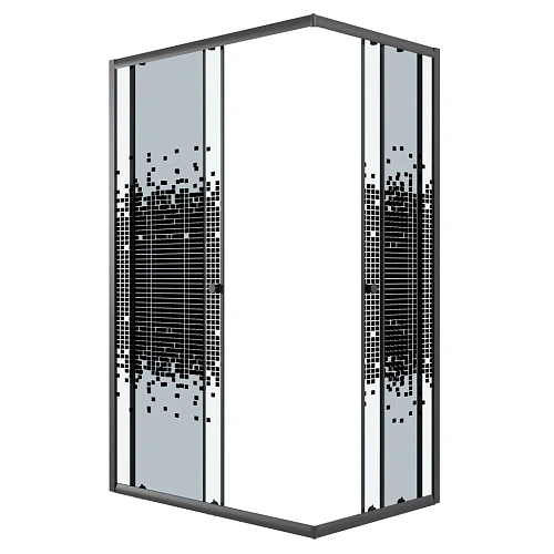 Душевой уголок Niagara Eco NG-1012-14QBLACK (120x80x190) прямоугольник, раздвиж, профиль черный, стекло мозаика (4мм) Душевой уголок Niagara Eco NG-1012-14QBLACK (120x80x190) прямоугольник, раздвиж, профиль черный, стекло мозаика (4мм)
