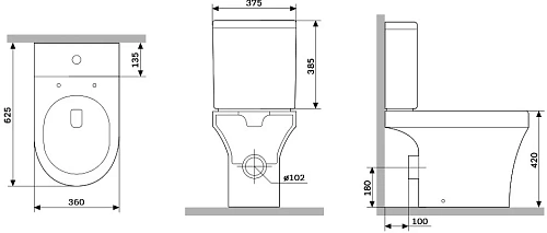 Унитаз напольный STWORKI Лунд by Damixa Лунд HCLND8600SC безободковый, с сиденьем микролифт 579179 компакт Унитаз напольный STWORKI Лунд by Damixa Лунд HCLND8600SC безободковый, с сиденьем микролифт 579179 компакт