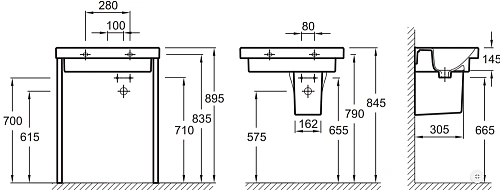 Комплект мебели 65 см Jacob Delafon Odeon Up , квебекский дуб, 1 выдвижной ящик, с левым крылом, зер E4758G-00+EB886-E10+EB795DRU-E10 Комплект мебели 65 см Jacob Delafon Odeon Up , квебекский дуб, 1 выдвижной ящик, с левым крылом, зер E4758G-00+EB886-E10+EB795DRU-E10