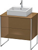 Картинка анонса товара «тумба под раковину duravit xsquare xs492006161 напольная 80 см коричнево-оливковый глянцевый»