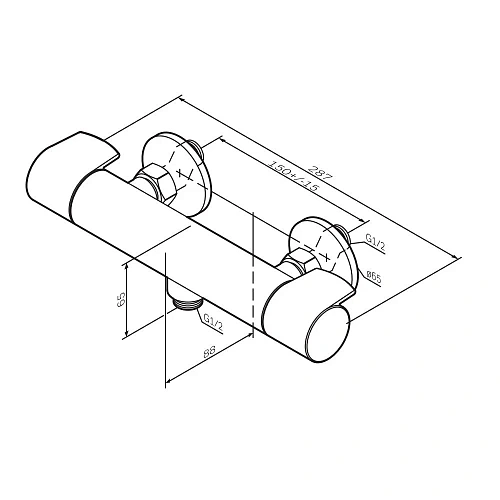 Смеситель для душа AM.PM X-Joy F85A40022 с термостатом, черный Смеситель для душа AM.PM X-Joy F85A40022 с термостатом, черный