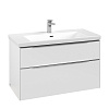 Картинка анонса товара «тумба под раковину villeroy &amp; boch subway 3.0 с подсветкой pure white / pure white c570l0vf»