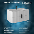 Детальная картинка товара «тумба под раковину prato бьянко т18-100 под раковину прато 106 03-18100-16 00 бел белый матовый»