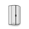 Душевой уголок Niagara Nova NG-6886-08 BLACK (80x80x195) полукруг, двери раздвижные, 68860811BLACK