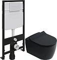 Комплект Унитаз подвесной STWORKI Ноттвиль SETK3104-2616 безободковый, с микролифтом, черный + Систе 587706 Комплект Унитаз подвесной STWORKI Ноттвиль SETK3104-2616 безободковый, с микролифтом, черный + Систе 587706