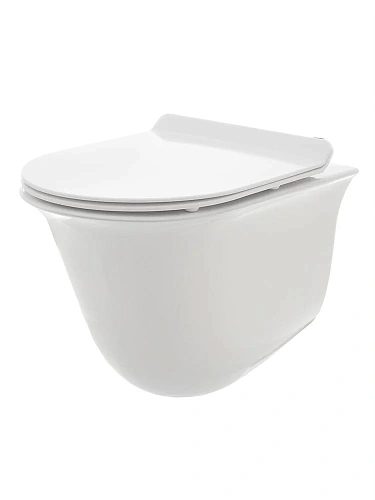 Унитаз подвесной AQUAme AQM2005 с сиденьем SoftClose, технология смыва Rimless, скрытый крепеж 485x3 Унитаз подвесной AQUAme AQM2005 с сиденьем SoftClose, технология смыва Rimless, скрытый крепеж 485x3