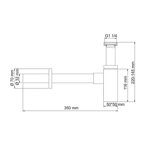 Сифон для раковины WasserKRAFT A072 хром Сифон для раковины WasserKRAFT A072 хром
