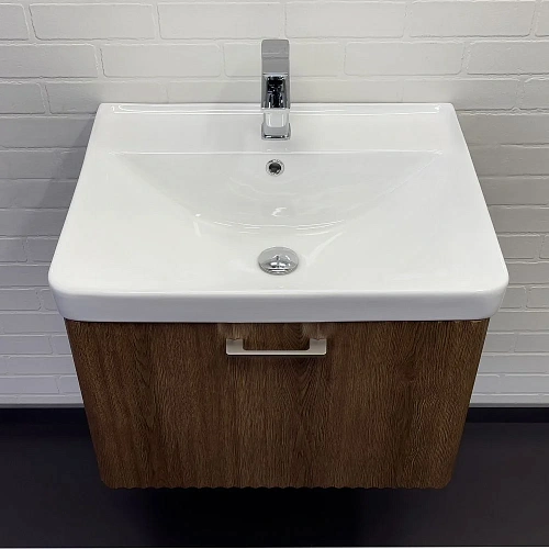 Тумба с раковиной Comforty Ангара-60П 00-00021035 дуб темно-коричневый раковина 4460 Тумба с раковиной Comforty Ангара-60П 00-00021035 дуб темно-коричневый раковина 4460