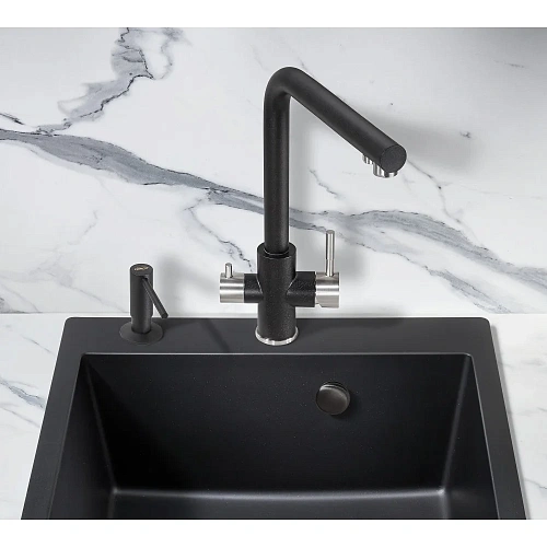 Смеситель для кухни Milacio Ultra ( MCU.553.MB ) чёрный матовый Смеситель для кухни Milacio Ultra ( MCU.553.MB ) чёрный матовый