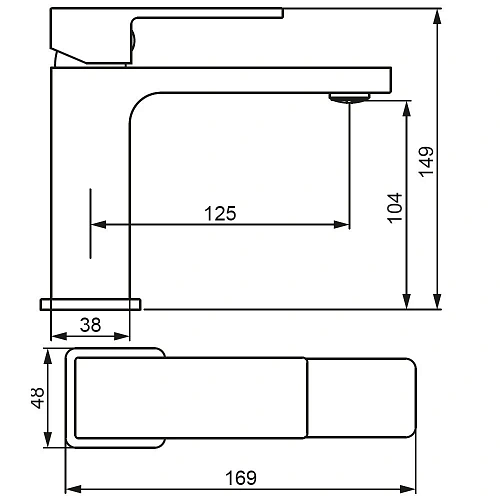 Смеситель для раковины Damixa Gala 530210300 черный Смеситель для раковины Damixa Gala 530210300 черный