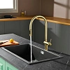 Смеситель для кухни AQUAme Cucina AQM9901BG с выдвижным изливом, золото шлифованное Смеситель для кухни AQUAme Cucina AQM9901BG с выдвижным изливом, золото шлифованное