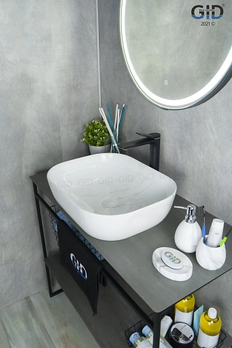 Раковина Gid K397D9 53322 накладная под камень глянцевая 50x40x14 Раковина Gid K397D9 53322 накладная под камень глянцевая 50x40x14