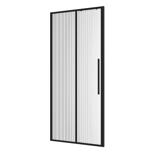 Душевая дверь Niagara Nova NG-84-L9FHB (90х195) черный матовый, раздвижная влево, стекло рифленое Душевая дверь Niagara Nova NG-84-L9FHB (90х195) черный матовый, раздвижная влево, стекло рифленое