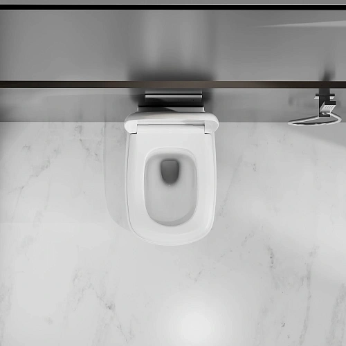 Унитаз подвесной ABBER Rechteck AC1217 белый, безободковый, смыв торнадо Унитаз подвесной ABBER Rechteck AC1217 белый, безободковый, смыв торнадо