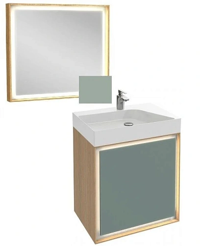 Комплект мебели 65 см Jacob Delafon Rythmik pure , левая , комплект с зеркалом , оливковый, подвесно EVN112-00+EB1770-M47+EB1772-M47 Комплект мебели 65 см Jacob Delafon Rythmik pure , левая , комплект с зеркалом , оливковый, подвесно EVN112-00+EB1770-M47+EB1772-M47