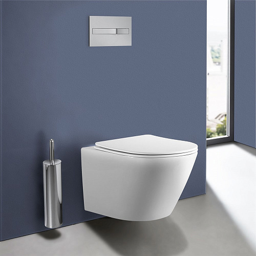 Унитаз подвесной Vincea One VT1-29 безободковый Tornado, белый, ультратонкое сиденье soft-close Унитаз подвесной Vincea One VT1-29 безободковый Tornado, белый, ультратонкое сиденье soft-close