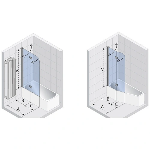 Шторка на ванну Riho Nautic GGT0221000800 100x150 Шторка на ванну Riho Nautic GGT0221000800 100x150