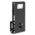 Детальная картинка товара «инсталляция для унитаза wasserkraft glan 66tlt.010.me.bl.ch04 с клавишей смыва хром»