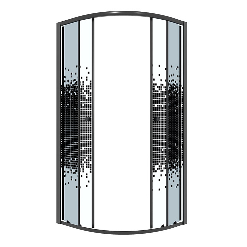 Душевой уголок Niagara Eco NG-1003-14BLACK (80x80x190) четверть круга, раздвиж, профиль черный, стекло мозаика (4мм) Душевой уголок Niagara Eco NG-1003-14BLACK (80x80x190) четверть круга, раздвиж, профиль черный, стекло мозаика (4мм)