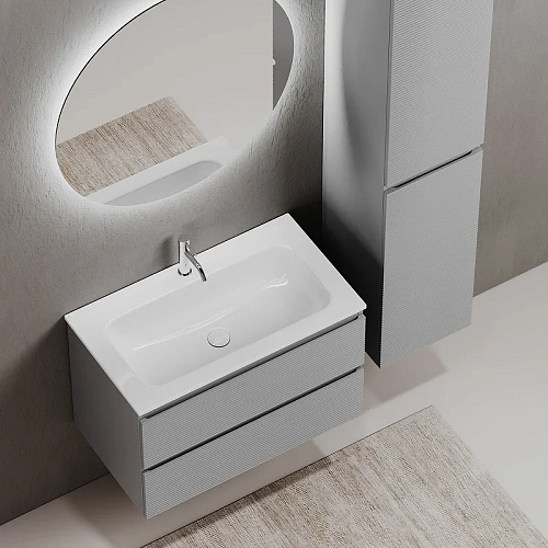 Тумба под раковину Sancos Folk FL80ES 790х445х500 Ergraut soft, подвесная Тумба под раковину Sancos Folk FL80ES 790х445х500 Ergraut soft, подвесная