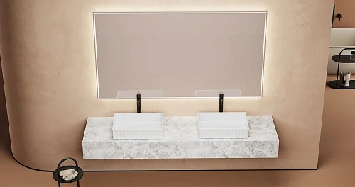 Раковина ABBER Rechteck AC2216 накладная, белая Раковина ABBER Rechteck AC2216 накладная, белая