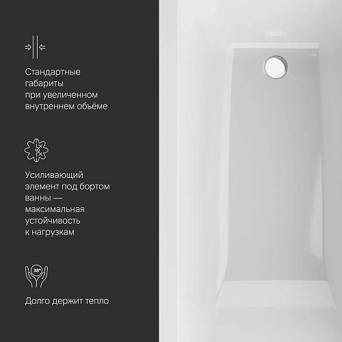 Акриловая ванна AM.PM Gem W93A-150-070W-A 150x70 см Акриловая ванна AM.PM Gem W93A-150-070W-A 150x70 см